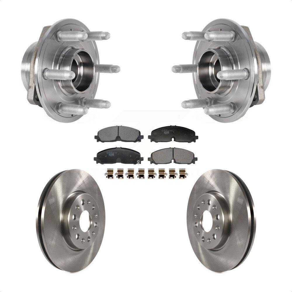 Hub Bearing Brake Rotor & Pad Front Kit For Chevrolet Traverse Blazer GMC Acadia