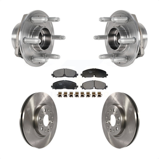 Hub Bearing Brake Rotor & Pad Front Kit For Chevrolet Traverse Blazer GMC Acadia