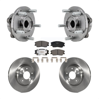 Hub Bearing Assembly Disc Brake Rotors And Ceramic Pads Front Kit For Kia Soul