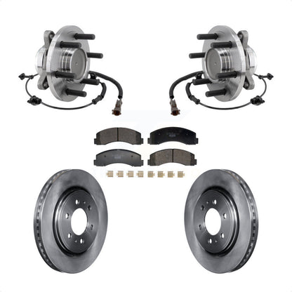 Hub Bearing Disc Brake Rotor Pad Front Kit For Ford F-150 Expedition Lincoln RWD