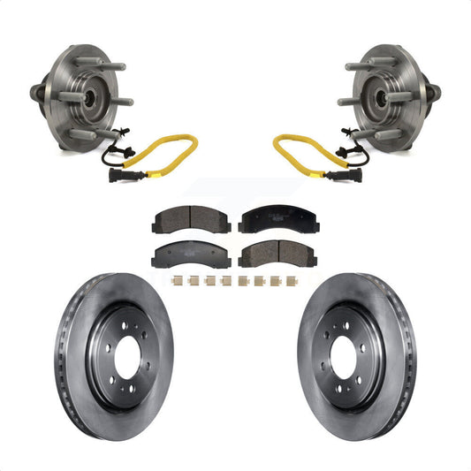 Hub Bearing Assembly Disc Brake Rotors And Ceramic Pads Front Kit For Ford F-150