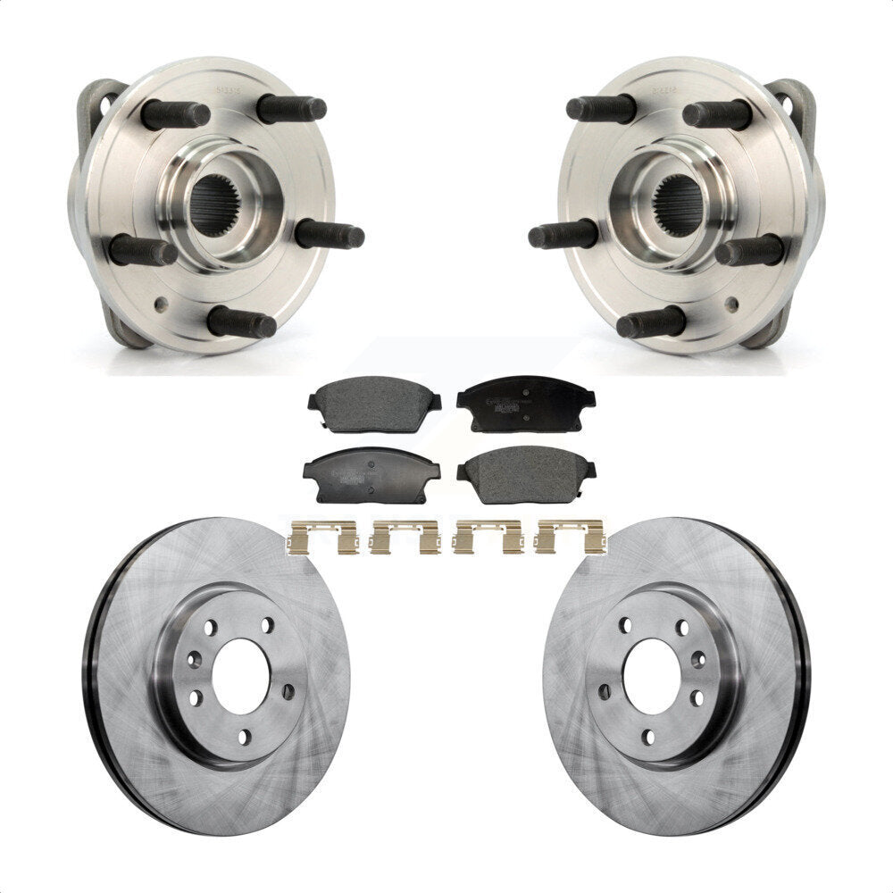 Hub Bearing Brake Rotor & Pads Front Kit For 14-15 Chevrolet Cruze DIESEL engine