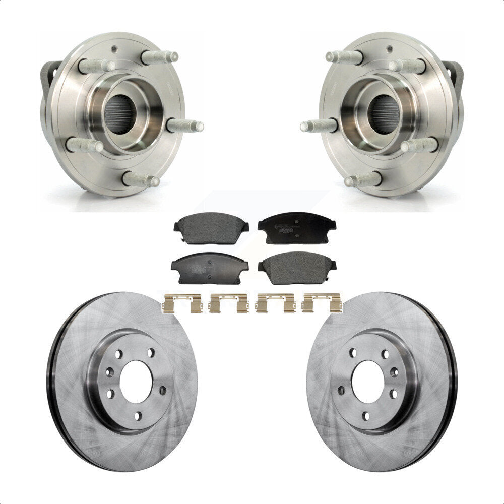 Hub Bearing Brake Rotor & Pad Front Kit For Chevrolet Cruze Buick Verano Orlando
