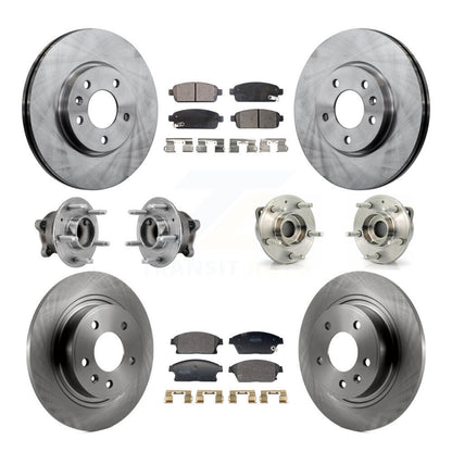 Hub Bearing Brake Rotor And Pad Front Rear Kit (10Pc) For Buick Verano Chevrolet