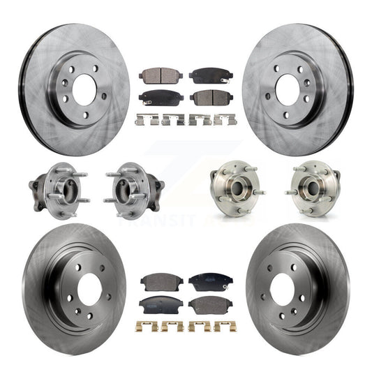 Hub Bearing Brake Rotor And Pad Front Rear Kit (10Pc) For Buick Verano Chevrolet