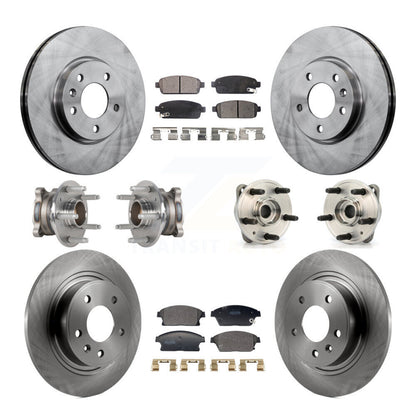 Hub Bearing Disc Brake Rotors And Pads Front Rear Kit (10Pc) For Chevrolet Cruze