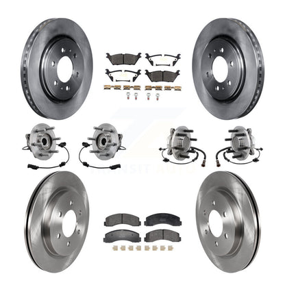 Hub Bearing Brake Rotor & Pads Front Rear Kit (10Pc) For Ford Expedition Lincoln