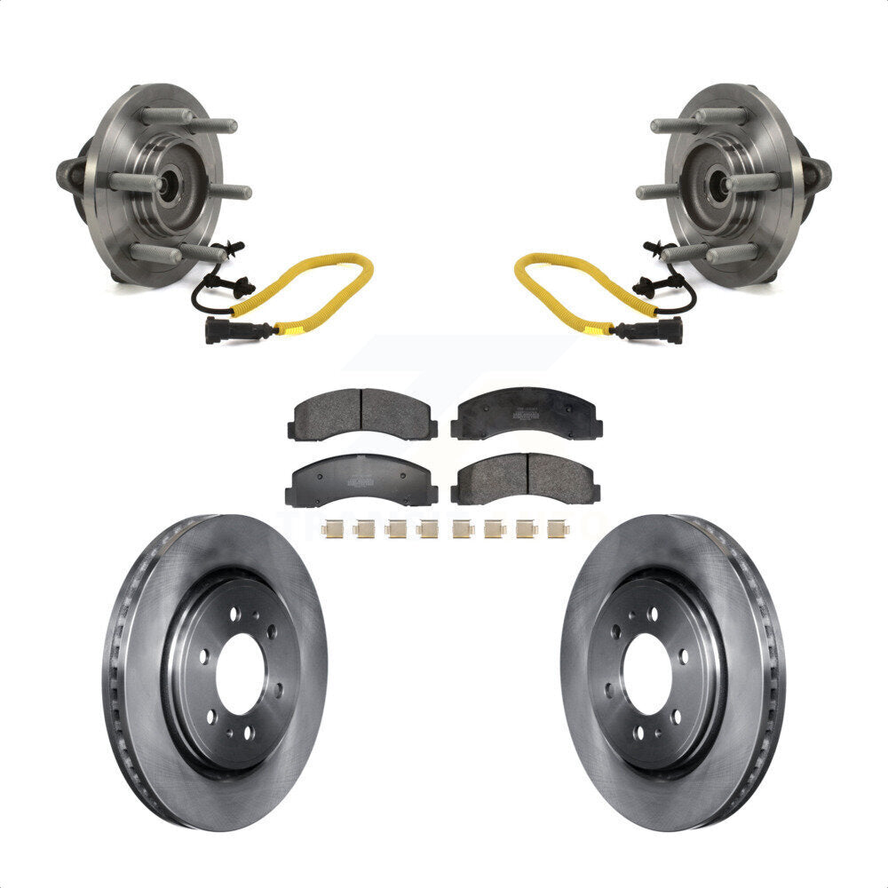 Hub Bearing Assembly Disc Brake Rotors And Pads Front Kit For Ford F-150