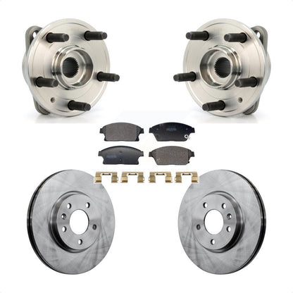 Hub Bearing Brake Rotor & Pads Front Kit For 14-15 Chevrolet Cruze DIESEL engine