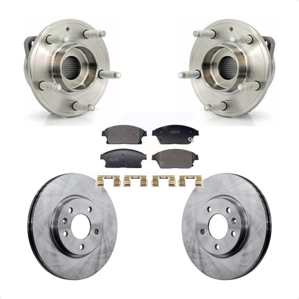 Hub Bearing Brake Rotor & Pad Front Kit For Chevrolet Cruze Buick Verano Orlando
