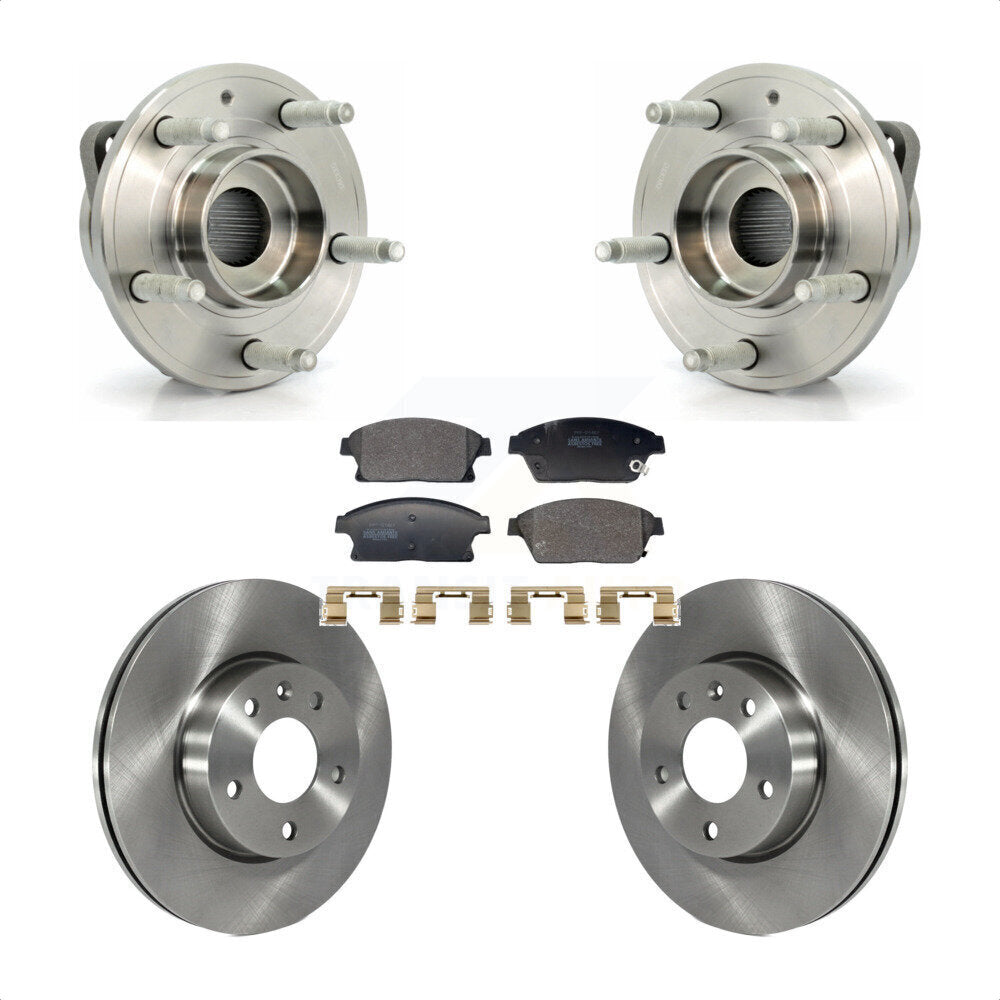 Hub Bearing Assembly Disc Brake Rotors And Pads Front Kit For Cadillac ATS