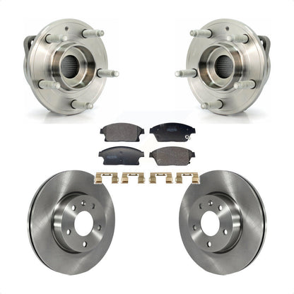 Hub Bearing Assembly Disc Brake Rotors And Pads Front Kit For Cadillac ATS