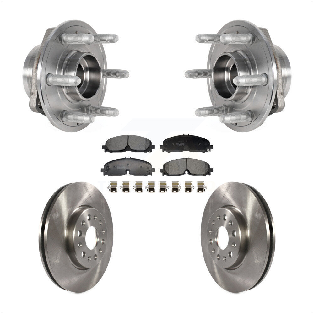 Hub Bearing Brake Rotor & Pad Front Kit For Chevrolet Traverse Blazer GMC Acadia
