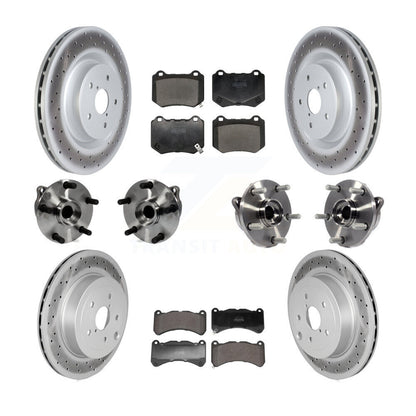 Hub Bearing Coat Brake Rotor Pads Front Rear Kit (10Pc) For 18-20 Subaru WRX STI