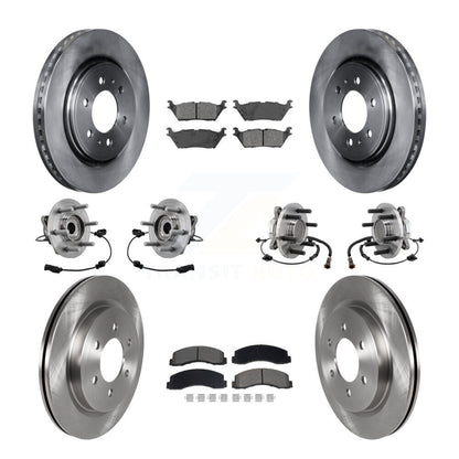 Hub Bearing Brake Rotor & Pads Front Rear Kit (10Pc) For Ford Expedition Lincoln