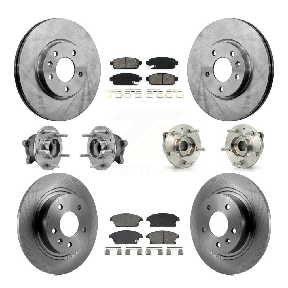 Hub Bearing Brake Rotor And Pad Front Rear Kit (10Pc) For Buick Verano Chevrolet