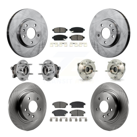 Hub Bearing Brake Rotor And Pad Front Rear Kit (10Pc) For Buick Verano Chevrolet