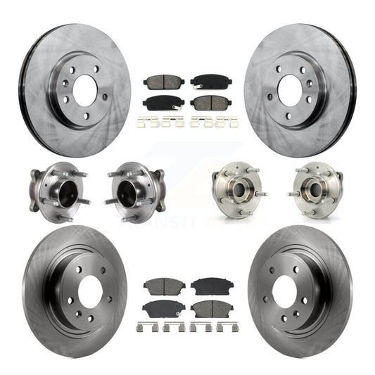 Hub Bearing Brake Rotor Pad Front Rear Kit (10Pc) For Chevrolet Cruze Buick Volt