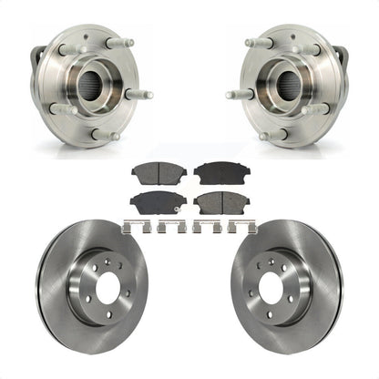 Hub Bearing Assembly Disc Brake Rotors And Pads Front Kit For Cadillac ATS