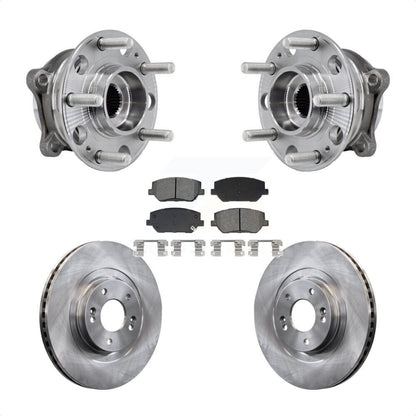Hub Bearing Assembly Brake Rotor & Pads Front Kit For 2019-2020 Hyundai Santa Fe