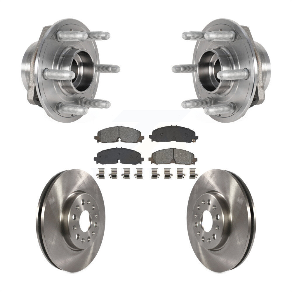 Hub Bearing Brake Rotor & Pad Front Kit For Chevrolet Traverse Blazer GMC Acadia