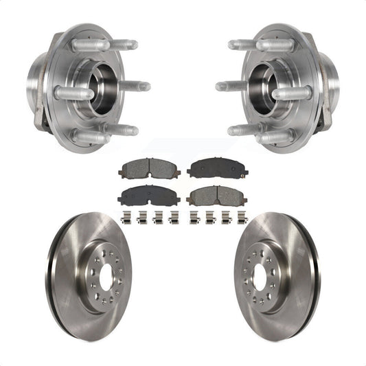 Hub Bearing Brake Rotor & Pad Front Kit For Chevrolet Traverse Blazer GMC Acadia