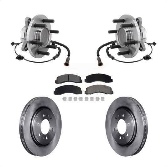 Hub Bearing Disc Brake Rotor Pad Front Kit For Ford F-150 Expedition Lincoln RWD