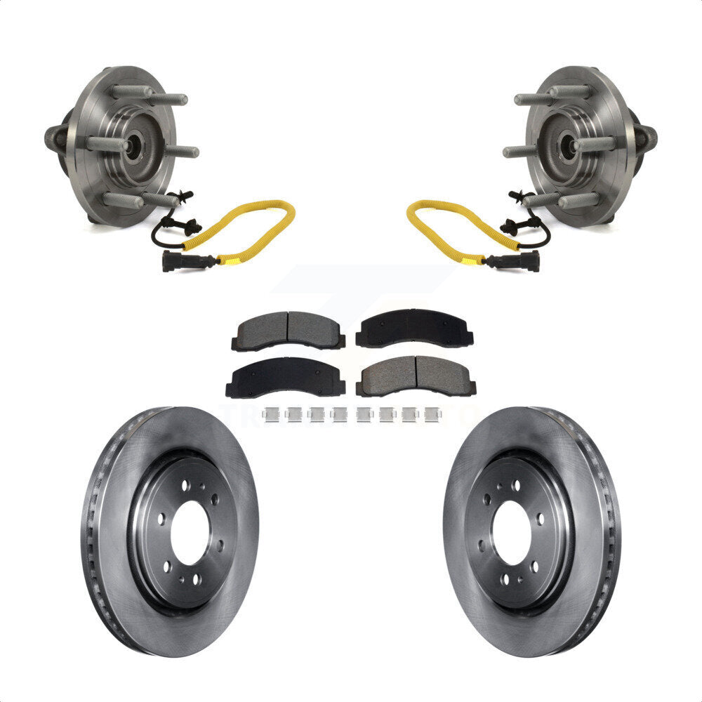 Hub Bearing Assembly Disc Brake Rotors And Pads Front Kit For Ford F-150