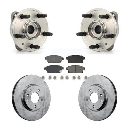Hub Bearing Brake Rotor & Pads Front Kit For 14-15 Chevrolet Cruze DIESEL engine