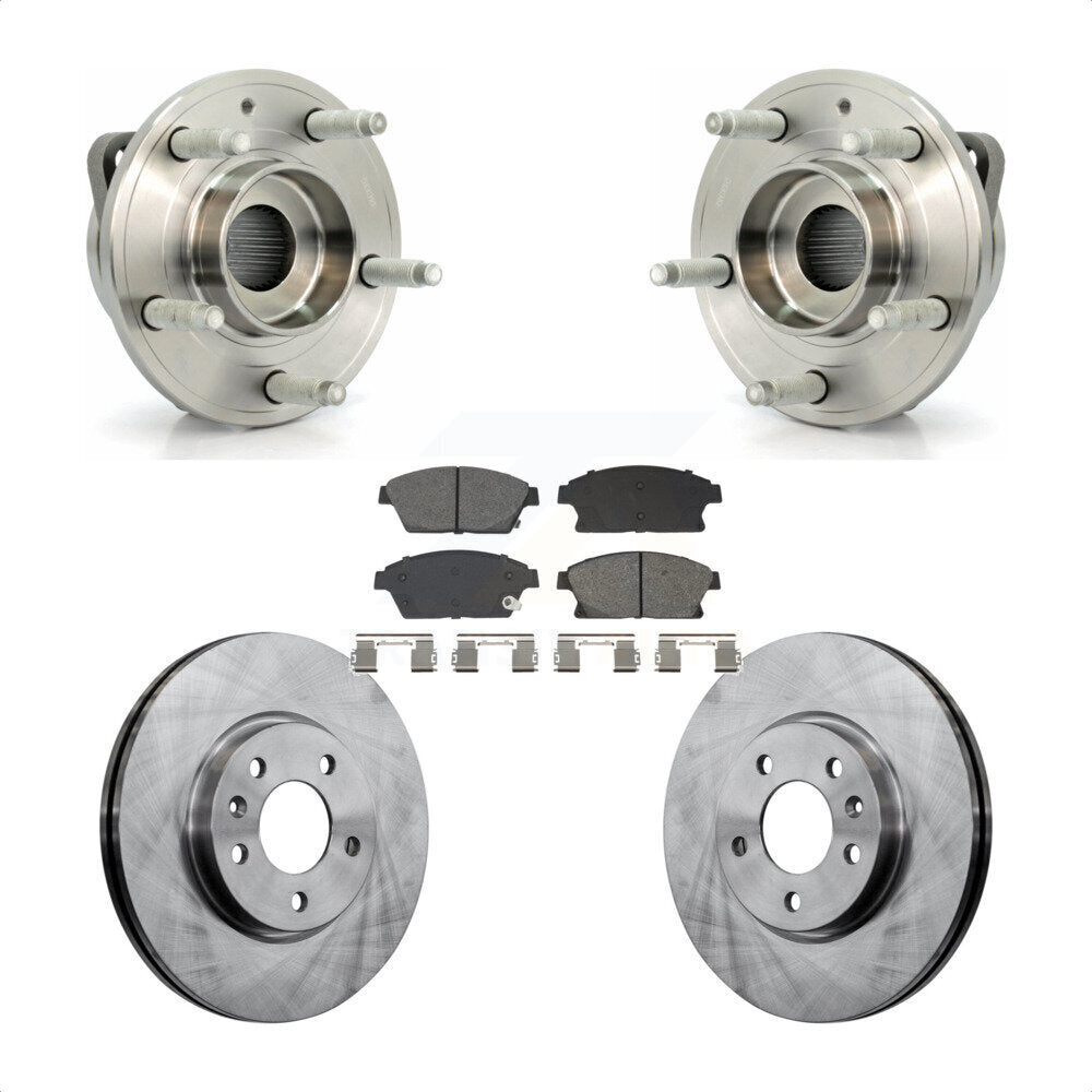 Hub Bearing Brake Rotor & Pad Front Kit For Chevrolet Cruze Buick Verano Orlando