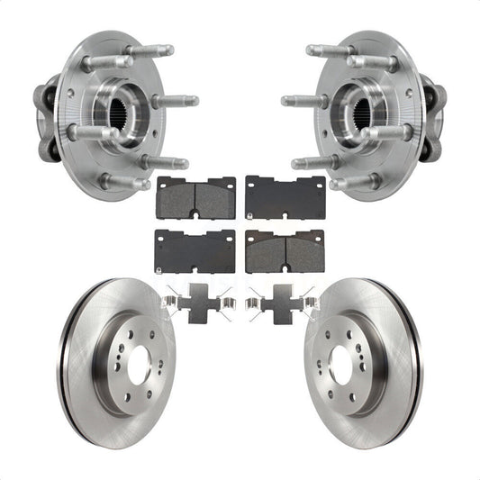 Hub Bearing Brake Rotor Pad Front Kit For Chevrolet GMC Silverado 1500 Sierra XL