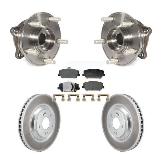 Hub Bearing Assembly Coated Brake Rotor And Pad Front Kit For Hyundai Veloster N