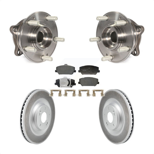 Hub Bearing Assembly Coated Brake Rotor And Pad Front Kit For Hyundai Veloster N