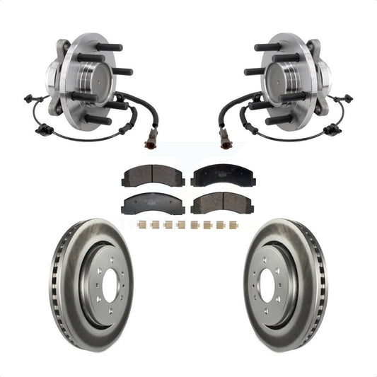 Hub Bearing Coat Brake Rotor Pad Front Kit For Ford F-150 Expedition Lincoln RWD