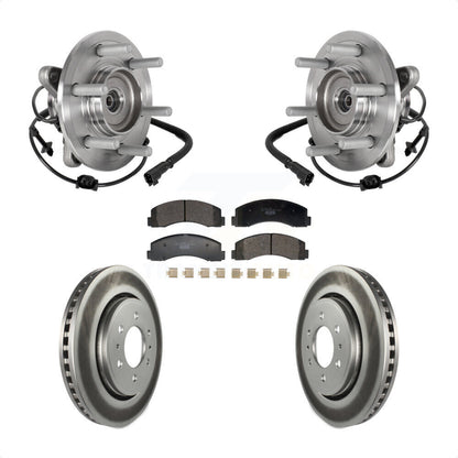 Hub Bearing Coat Brake Rotor Pad Front Kit For Ford Expedition Lincoln Navigator