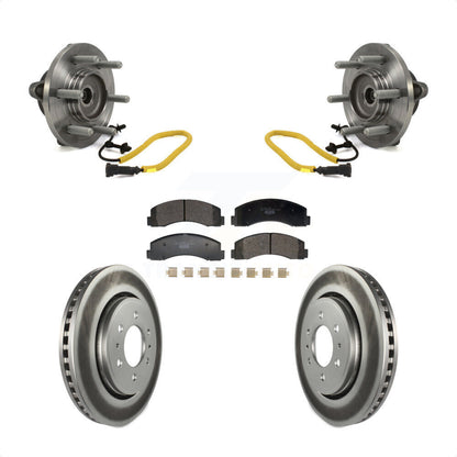 Hub Bearing Assembly Coated Disc Brake Rotors And Pads Front Kit For Ford F-150