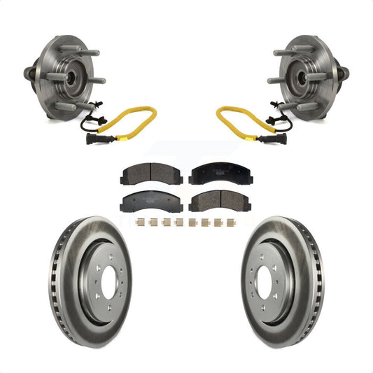 Hub Bearing Assembly Coated Disc Brake Rotors And Pads Front Kit For Ford F-150