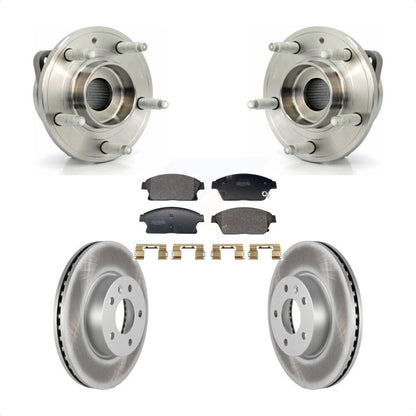 Hub Bearing Assembly Coated Disc Brake Rotor And Pads Front Kit For Cadillac ATS