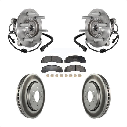 Hub Bearing Coat Brake Rotor Pad Front Kit For Ford Expedition Lincoln Navigator
