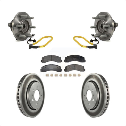 Hub Bearing Assembly Coated Disc Brake Rotors And Pads Front Kit For Ford F-150
