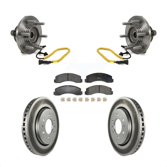 Hub Bearing Assembly Coated Disc Brake Rotors And Pads Front Kit For Ford F-150