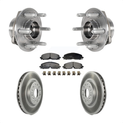 Hub Bearing Coated Brake Rotor & Pad Front Kit For Chevrolet Traverse Blazer GMC
