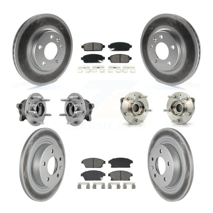 Hub Bearing Coated Brake Rotor & Pad Front Rear Kit (10Pc) For Buick Verano Volt