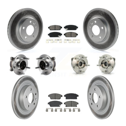 Hub Bearing Coat Brake Rotor Pad Front Rear Kit (10Pc) For Chevrolet Cruze Buick