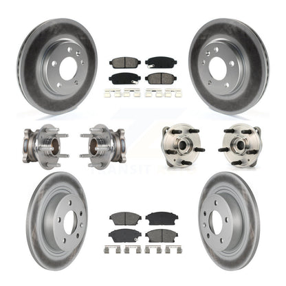 Hub Bearing Coated Brake Rotor And Pad Front Rear Kit (10Pc) For Chevrolet Cruze