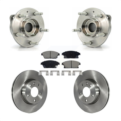 Hub Bearing Assembly Disc Brake Rotor And Ceramic Pad Front Kit For Cadillac ATS