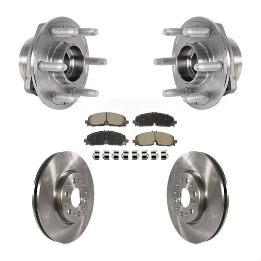 Hub Bearing Brake Rotor & Pad Front Kit For Chevrolet Traverse Blazer GMC Acadia