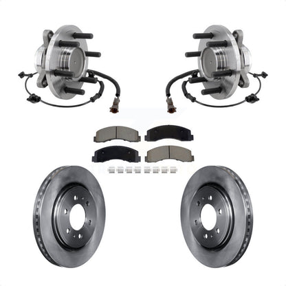 Hub Bearing Disc Brake Rotor Pad Front Kit For Ford F-150 Expedition Lincoln RWD