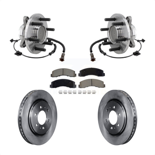 Hub Bearing Disc Brake Rotor Pad Front Kit For Ford F-150 Expedition Lincoln RWD
