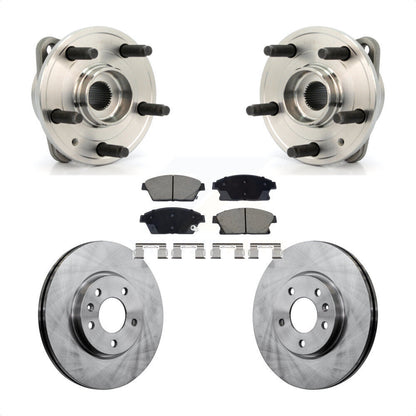 Hub Bearing Brake Rotor & Pads Front Kit For 14-15 Chevrolet Cruze DIESEL engine